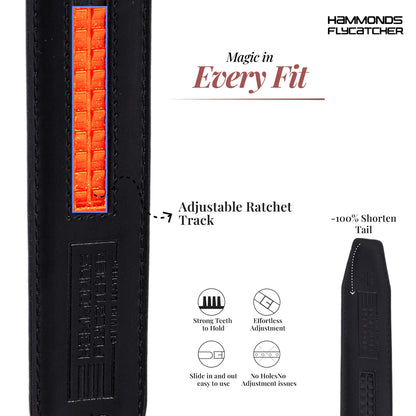 Men's Premium Leather Belt with Auto Lock, Slide Lock & Hidden Tail - Stylish Everyday Wear
