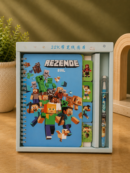 Minecraft / Rezende Themed Spiral Diary & Pen Gift Set