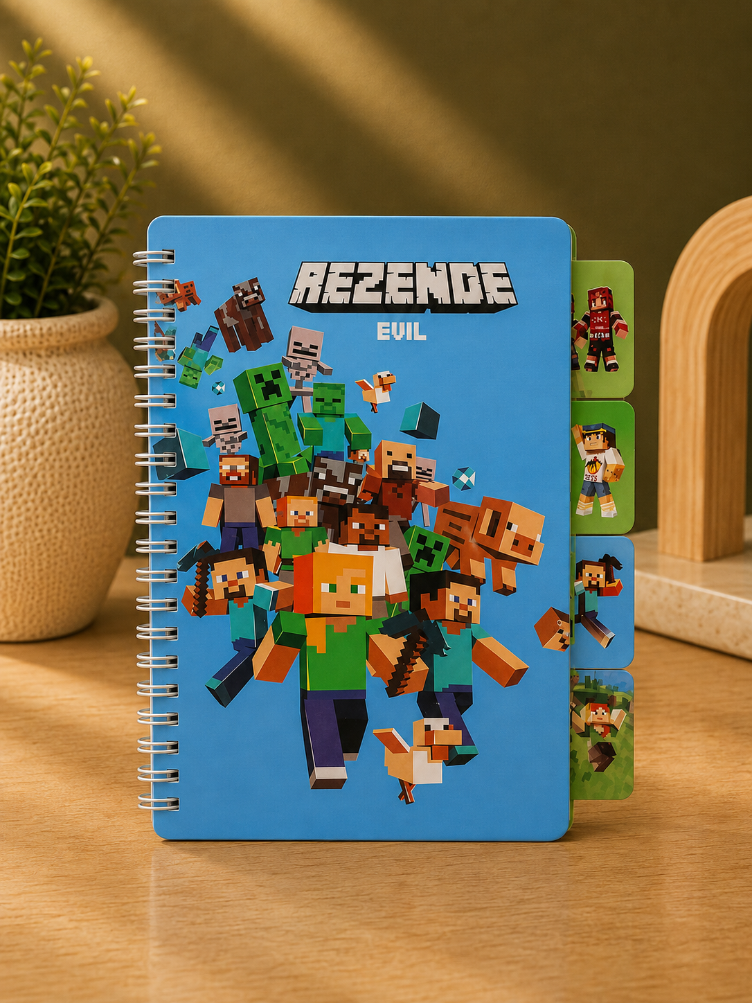 Minecraft / Rezende Themed Spiral Diary & Pen Gift Set
