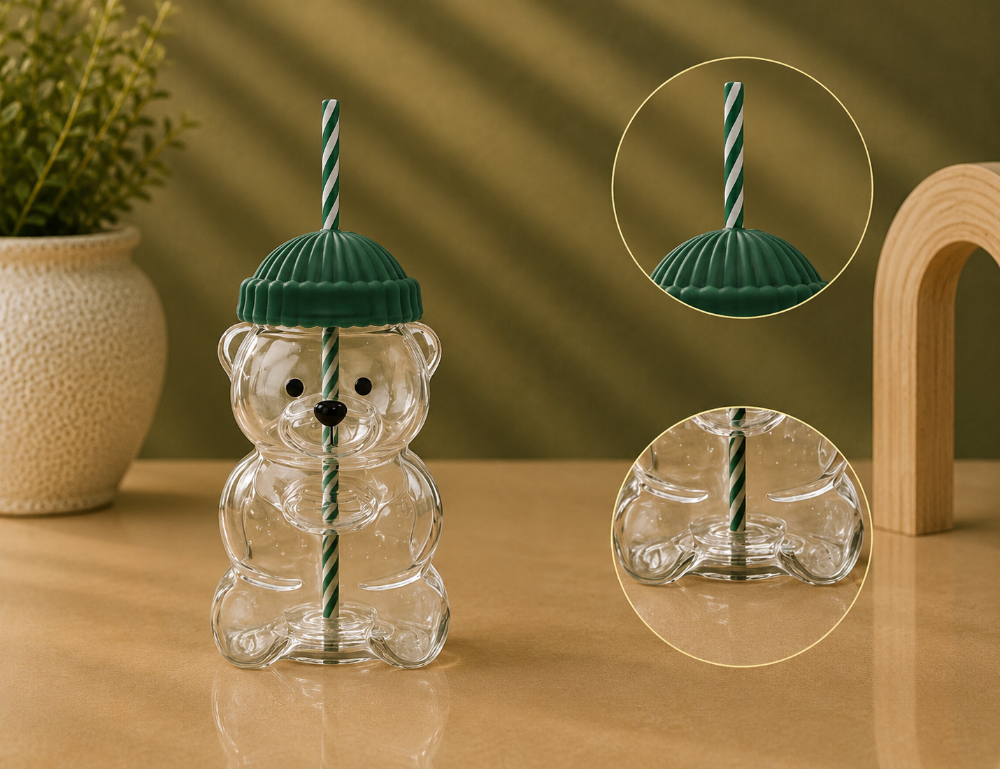 Panda Shaped Glass