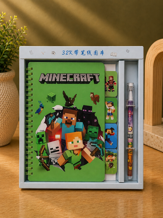 Minecraft / Rezende Themed Spiral Diary & Pen Gift Set