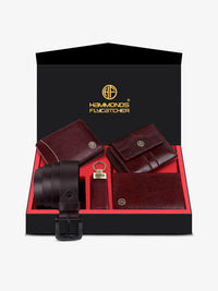 Genuine Leather  Executive Gift Set | 5 in 1 Mega Combo| Men's Wallet, Ladies Wallet, Passport Holder