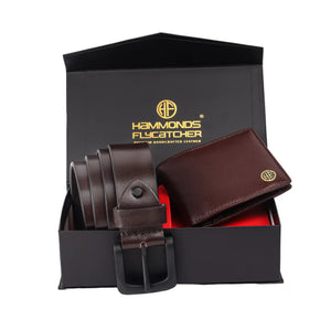 Men's Leather Gift Set Combo: Wallet & Belt - Birthday, Anniversary, Father's Day or Raksha Bandhan Gift