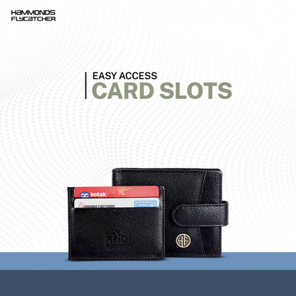Men's Leather Wallet - 5 Card Slots, 2 Currency Pockets, RFID Protection - Perfect Gift for Valentine's, Father's Day, Birthdays