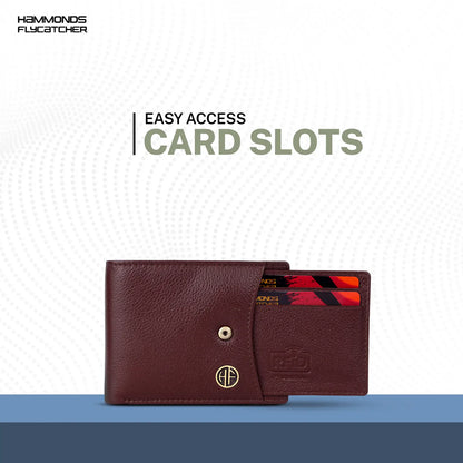 Men's Leather Wallet - 5 Card Slots, 2 Currency Pockets, RFID Protection - Perfect Gift for Valentine's, Father's Day, Birthdays