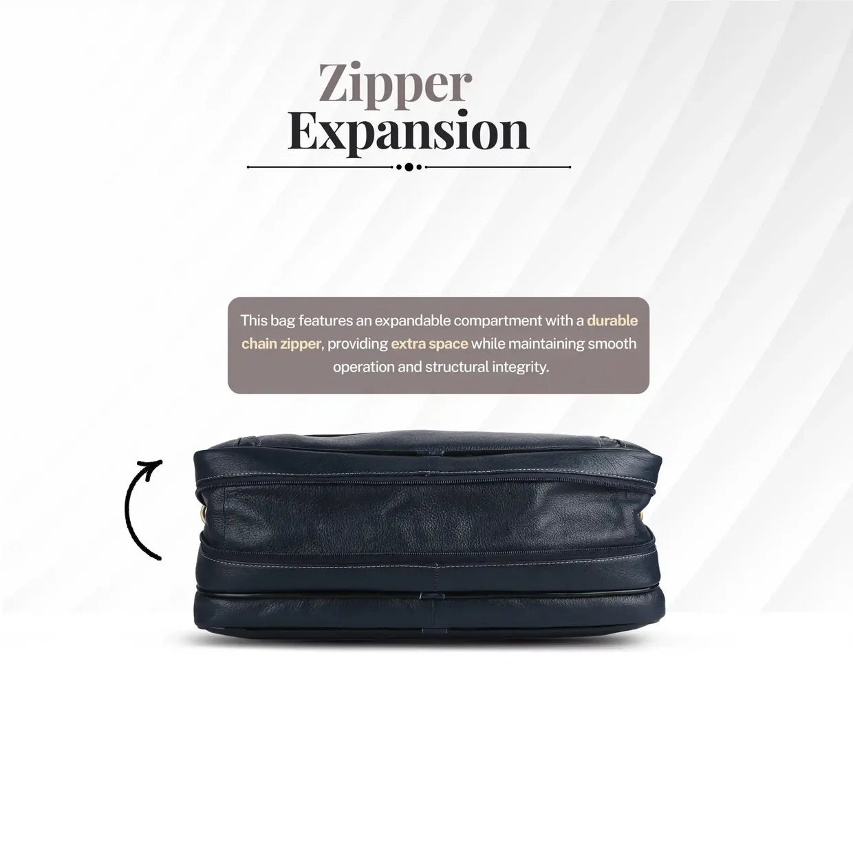 Genuine Leather Expandable Laptop Bag for Men with Adjustable Strap - Fits Upto 15.6" Laptop/MacBook - 1 Year Warranty