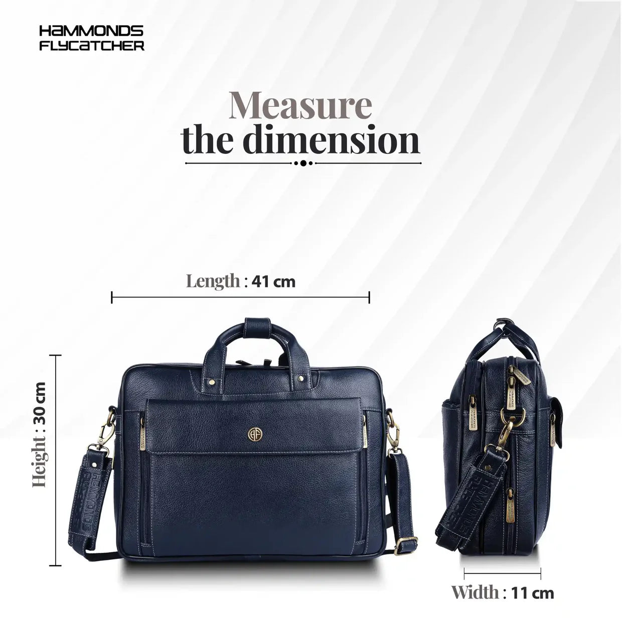 Genuine Leather Expandable Laptop Bag for Men with Adjustable Strap - Fits Upto 15.6" Laptop/MacBook - 1 Year Warranty