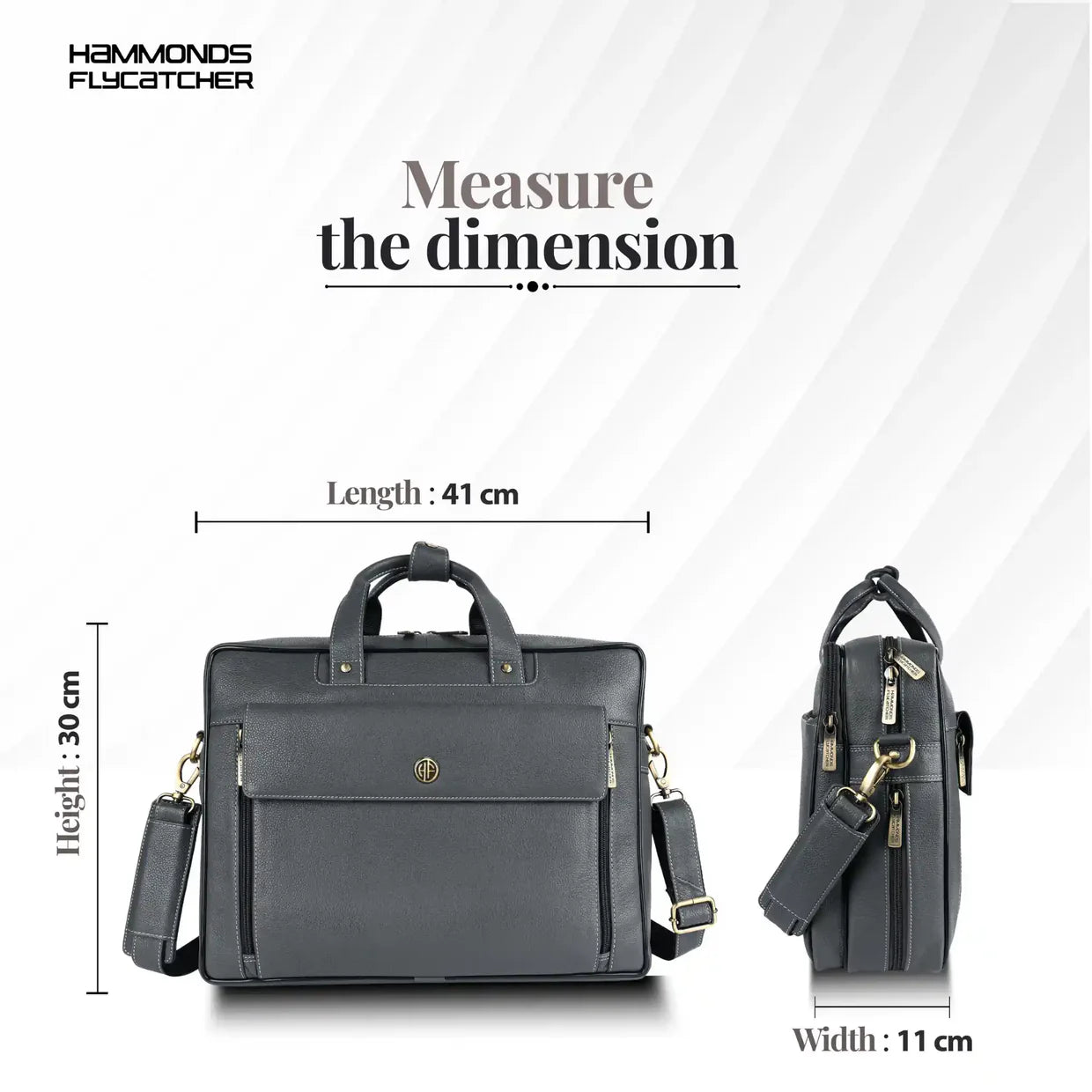 Genuine Leather Expandable Laptop Bag for Men with Adjustable Strap - Fits Upto 15.6" Laptop/MacBook - 1 Year Warranty