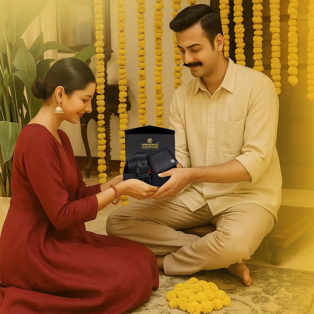 Men's Leather Gift Set Combo: Wallet & Belt - Birthday, Anniversary, Father's Day or Raksha Bandhan Gift