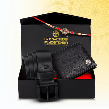 Men's Leather Gift Set Combo: Wallet & Belt - Birthday, Anniversary, Father's Day or Raksha Bandhan Gift
